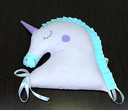 Мягкий Единорог игрушка подушка из набора для шитья Арт Узор