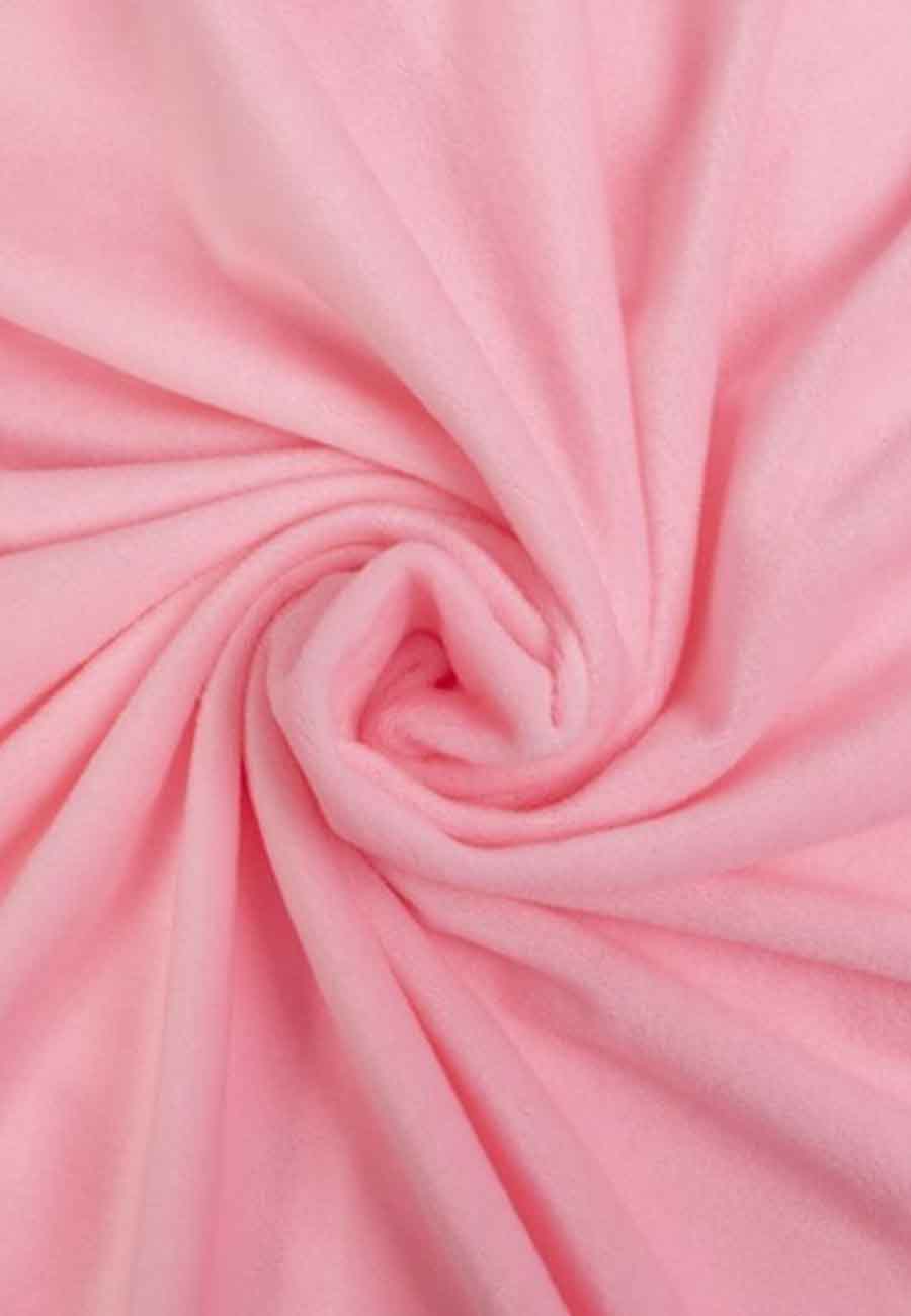 Плюш розовый ворс 1 мм. 1 метр